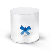 Gobelet en verre borosilicaté WD LifeStyle 250 ml avec décoration nœud bleu