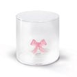 wd lifestyle wd lifestyle bicchiere vetro borosilicato cc 250 ml decoro fiocco rosa ean 8055035680583