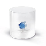 wd lifestyle wd lifestyle bicchiere vetro borosilicato cc 250 ml decoro pesce azzurro ean 8053300579464