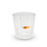 wd lifestyle wd lifestyle bicchiere vetro borosilicato cc 250 ml decoro pesce con amo ean 8055035685236
