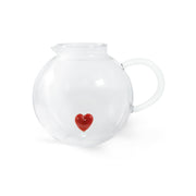 WD LifeStyle Carafe en verre borosilicaté 1,7 L avec décor cœur rouge