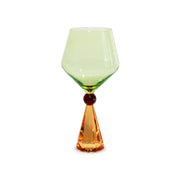 Verre à gin tonic WD LifeStyle avec base effet diamant, orange et vert