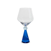 Verre à gin tonic WD LifeStyle à base en verre avec effet diamant bleu