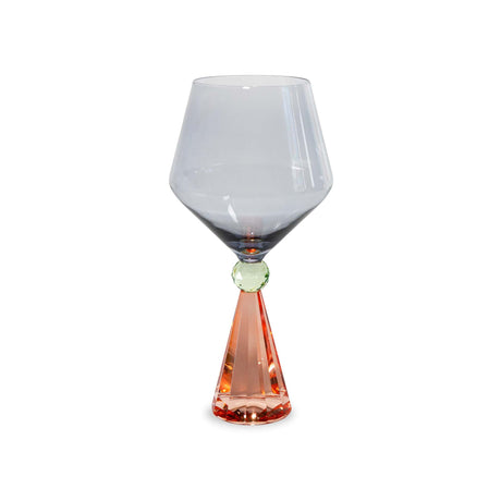 wd lifestyle wd lifestyle calice per gin tonic in verto base effetto diamante pesca grigio ean 8055035683980