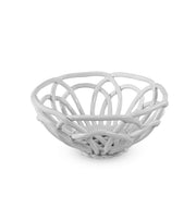 Panier de centre de table en grès blanc WD LifeStyle