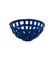 Panier de centre de table en grès bleu WD LifeStyle