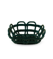 Panier de centre de table en grès vert WD LifeStyle
