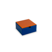 WD LifeStyle Coffret en verre 11,5 x 11,5 x 5,7 cm Bleu Orange