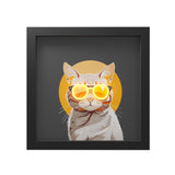 wd lifestyle wd lifestyle cornice con inserti luminosi 30 x 30 cm decoro gatto ean 8055035681771