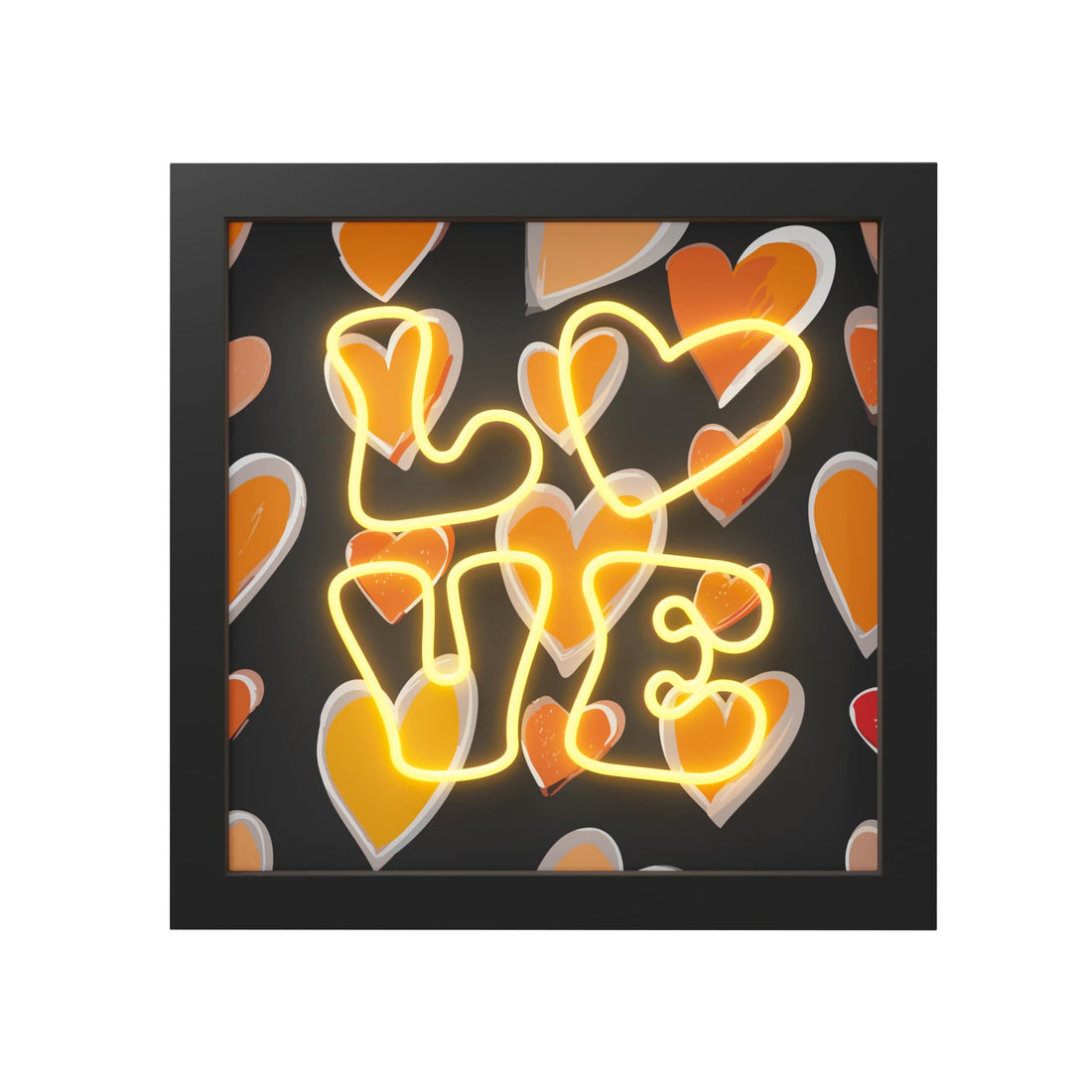 wd lifestyle wd lifestyle cornice con inserti luminosi 30 x 30 cm decoro love ean 8055035681795