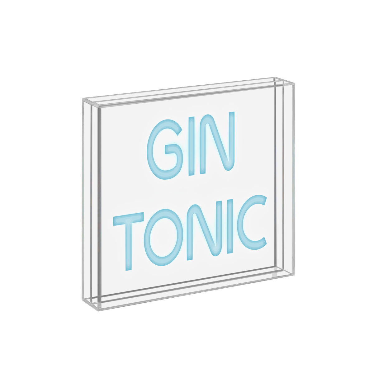 wd lifestyle wd lifestyle insegna neon con cornice in plexiglass 18 x 18 cm decoro gin tonic ean 8055035681665