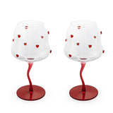 wd lifestyle wd lifestyle set 2 calici cocktail 450 ml decoro cuori rossi ean 8055035681979