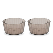 Ensemble de 2 bols en acrylique WD LifeStyle 490 ml, marron