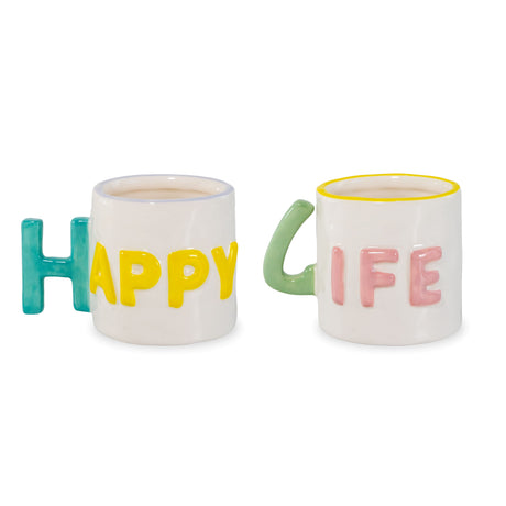 wd lifestyle wd lifestyle set 2 tazzine caffe in stoneware 100 ml decoro happy life ean 8055035684956