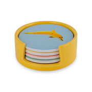 Lot de 4 sous-verres WD LifeStyle, 10 cm de diamètre, avec décorations assorties