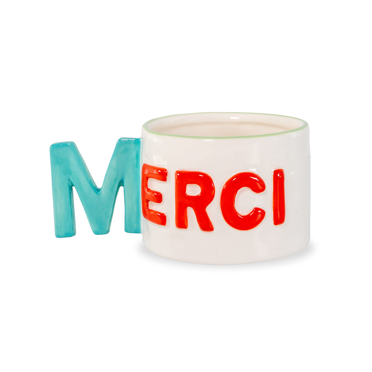 wd lifestyle wd lifestyle tazza colazione in stoneware 440 ml decoro merci rosso verde ean 8055035684932