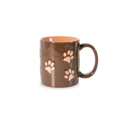 WD LifeStyle Mug en pierre de taille décoré de pattes de chien beige.