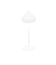 Lampe de table Zafferano Amelie D 120 mm H 340 mm Blanc mat