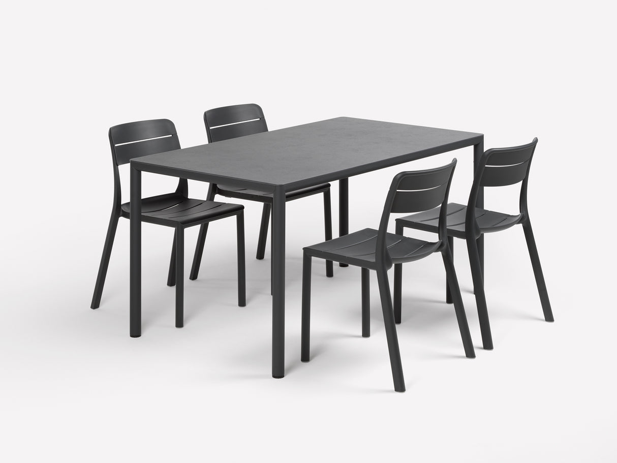 nardi nardi piave 140 x 80 tavolo rettangolare verniciato corda lamin materia corda ean 8010352555082