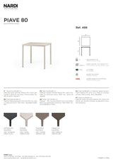 nardi nardi piave 90 tavolo quadrato verniciato tabacco lamin materia tabacco ean 8010352554863