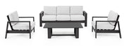 Ensemble de salon Bizzotto 4 pièces, anthracite baltique
