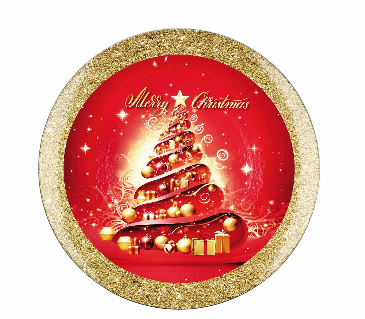 regalo italiano regalo italiano sottopiatto natale tondo plastica d 33 cm ass multicolor 1 pz ean 8057586065031