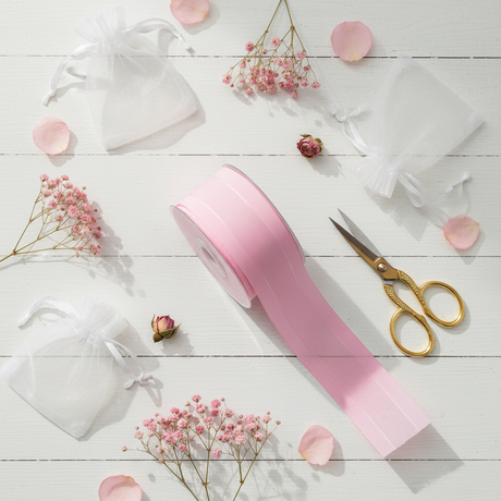 Nastro grosgrain rosa per bomboniere e confezioni. Arpimex 100% poliestere, 40 mm × 20 mt. ean 8018318257063