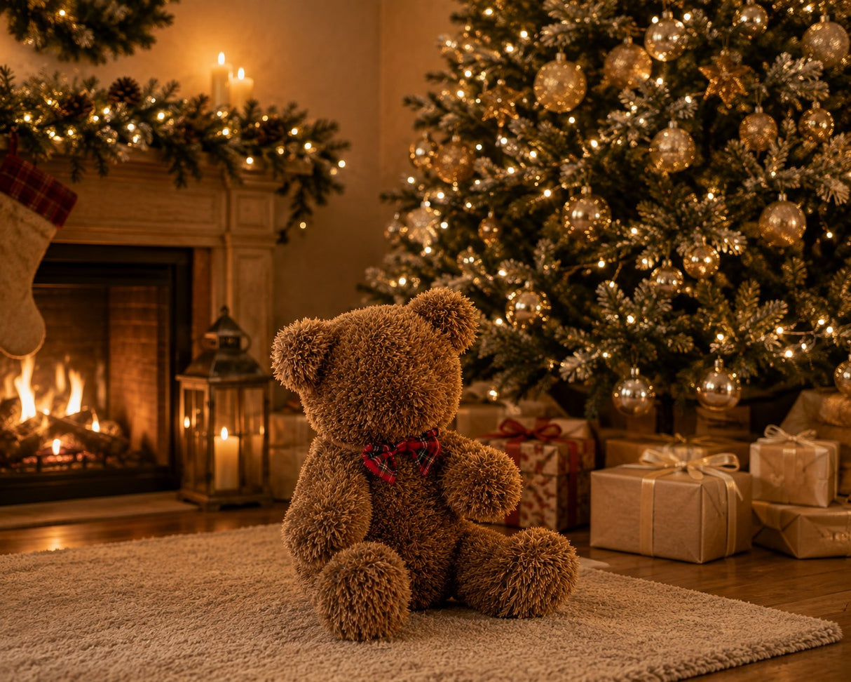 bizzotto bizzotto decorazione orso di natale in erba sintetica con fiocco rosso h 50 cm decorazione natalizia ean 8051836822238