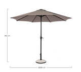 bizzotto bizzotto ombrellone kalife d 3 mt tortora ean 8051836094017