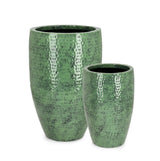 bizzotto bizzotto set 2 portavaso nirad alto h 48 cm d 32 cm h 69 cm d 45 cm metallo verde ean 8051836780750