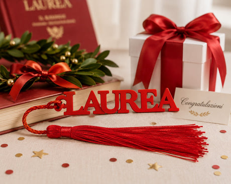 cupidoco cupidoco decorazione laurea rossa con nappa applicazione elegante per bomboniere 65 cm 12 pz ean 8058196000542