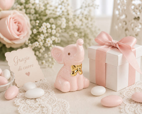 cupidoco cupidoco elefantino rosa decorativo bomboniera nascita e battesimo h 5 cm ean 8058196015843