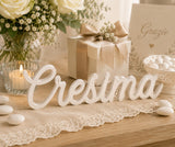 cupidoco cupidoco scritta cresima in legno bianco decorazione per confettate e allestimenti 425 x h 12 cm ean 8007402289578