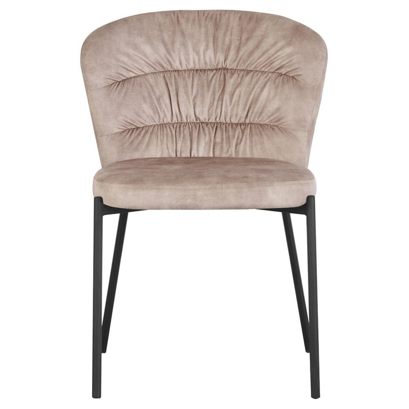 di mo commerciale di mo commerciale sedia jackie in tessuto beige con gambe nere in metallo sedia design moderna ean 8010402506934