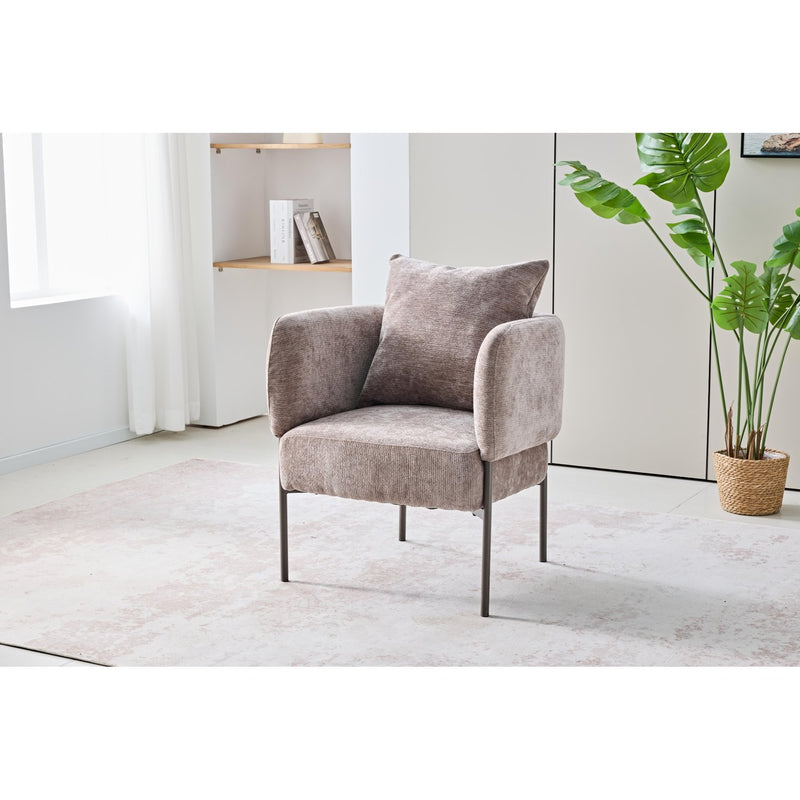 di mo di mo poltroncina dolly in poliestere tortora con gambe in metallo sedia design moderna ean 8010402524044