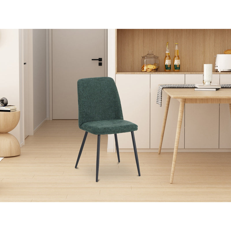 di mo di mo sedia tracy in tessuto verde scuro 57x45x84 cm design moderno ean 8010402514823
