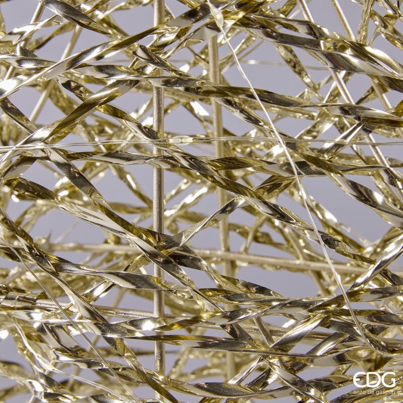 edg enzo de gasperi edg enzo de gasperi albero di natale led intreccio 60 microled h 60 cm l 48 cm l 11 cm ip20 gold ean 8059824545947