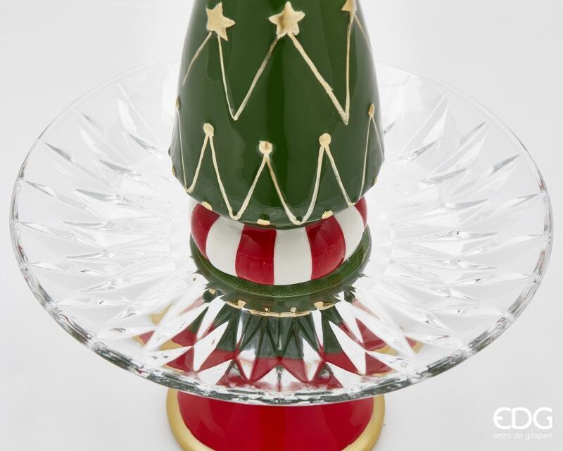 edg enzo de gasperi edg enzo de gasperi alzata pino natale h 40 cm d 25 cm green red ean 8059824539373