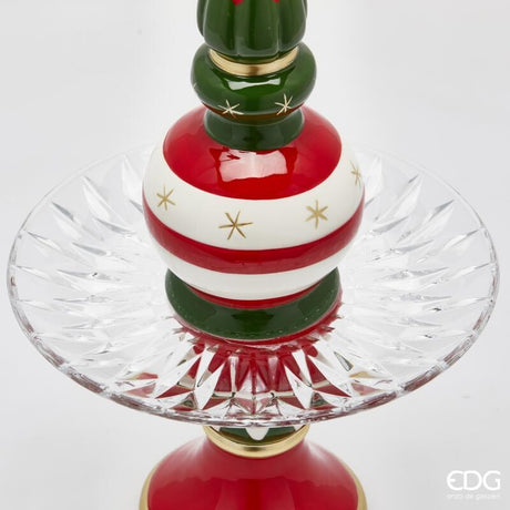 edg enzo de gasperi edg enzo de gasperi alzata topiary natale h 43 cm d 24 cm green red ean 8059824539397