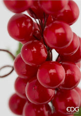 edg enzo de gasperi edg enzo de gasperi bacche pick natalizie con foglie h 30 cm rosso ean 8056372946875