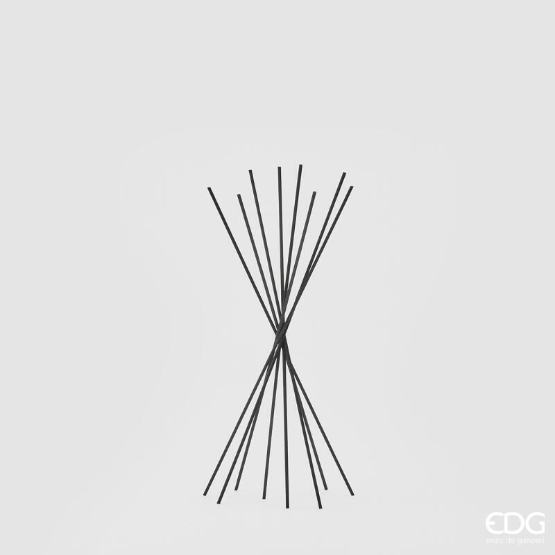 edg enzo de gasperi edg enzo de gasperi bastoncini neri per profumatore in plastica h 42 cm cf 8 pz confezione regalo ean 8059824074133