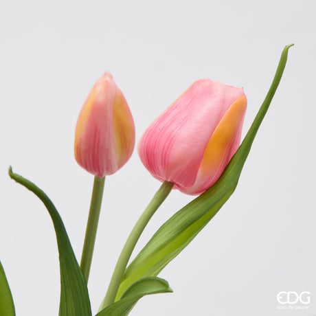 edg enzo de gasperi edg enzo de gasperi bouquete tulipano chiuso x4 h 40 cm con bocciolo rosa antico ean 8059824612984