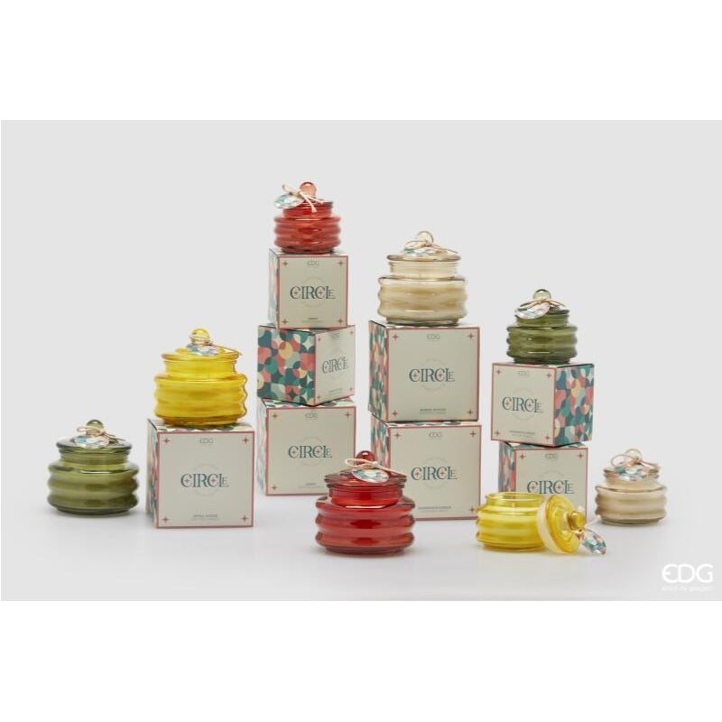 edg enzo de gasperi edg enzo de gasperi candela circle con profumo h 75 cm d 75 cm bomboniera vetro green wood breeze ean 8059824517821