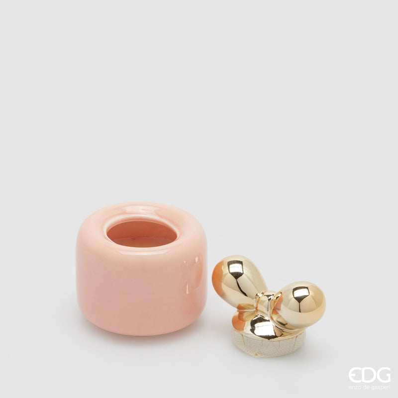 edg enzo de gasperi edg enzo de gasperi candela di natale fiocco h 10 cm d 85 cm princess of the night rosa oro ean 8059824544261