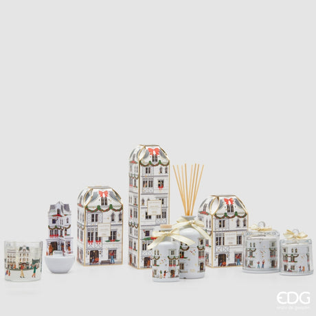 edg enzo de gasperi edg enzo de gasperi candela di natale rue de rivoli h 13 cm black pepper bianco ean 8059824556745