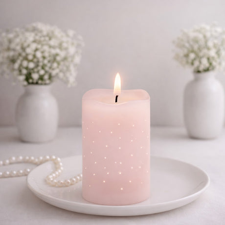 edg enzo de gasperi edg enzo de gasperi candela led starry con moccolo h 125 cm d 75 cm ip20 rosa chiaro ean 8059824475756