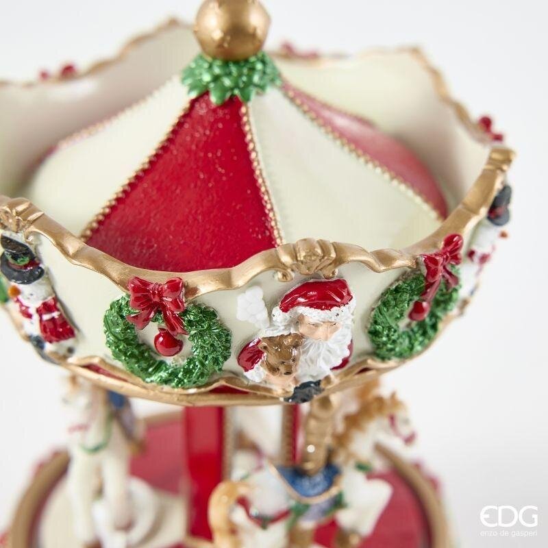 edg enzo de gasperi edg enzo de gasperi carillon natalizio cavallo giostra h17 125 cm bianco decorazione di natale ean 8059824677938
