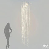 edg enzo de gasperi edg enzo de gasperi cascata natalizia a led 56 fili 2 016 luci l 290 cm cavo 10 mt avorio ean 8056372534157