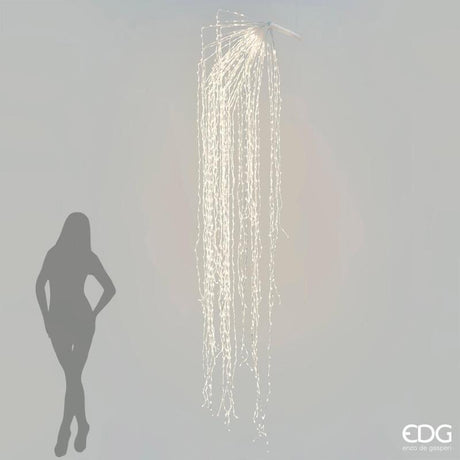 edg enzo de gasperi edg enzo de gasperi cascata natalizia a led 56 fili 2 016 luci l 290 cm cavo 10 mt avorio ean 8056372534157