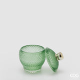 edg enzo de gasperi edg enzo de gasperi contenitore decorativo micro quadretti bombato h 115 cm d 85 cm verde ean 8059824610577